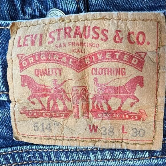 Levis 514 Straight Leg Jeans 38 x 30 - Picture 7 of 9